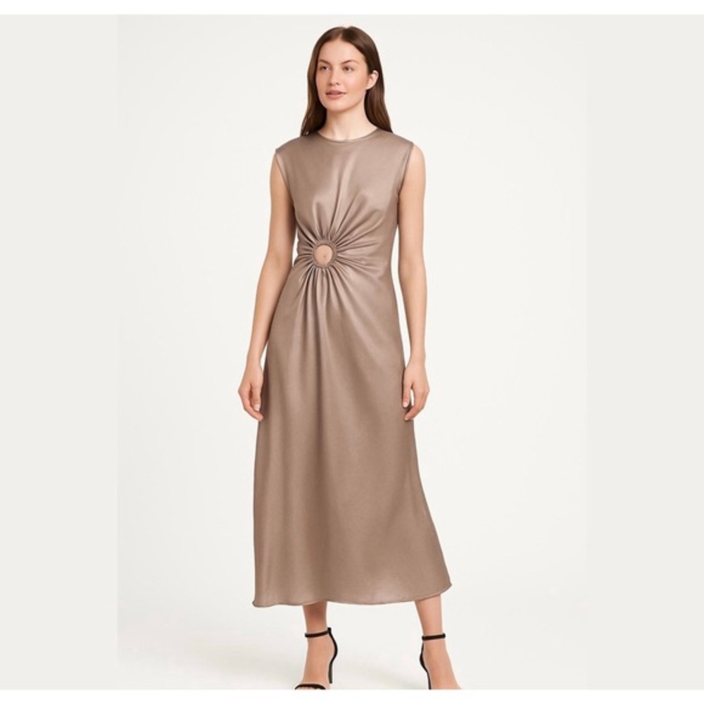 House of Harlow 1960 Taupe Midi Dress